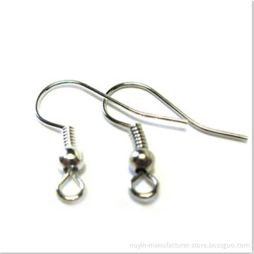 Earring hook with copper material, earring hook with silver color